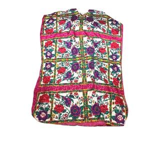 WINLAR Vintage Floral Print Polyester One Size Fits‎ All Caftan Kimono Tunic